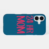 Coque iPhone 16 Maman 24h/24 (Verso Horizontal)