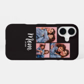 Coque iPhone 16 Maman a établi Script Noir 3 Photo (Verso Horizontal)