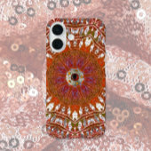 Coque iPhone 16 Mandala argenté
