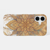 Coque iPhone 16 Mandala Boho Rêveur - Conception de motif complexe (Verso Horizontal)