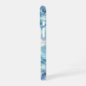 Coque iPhone 16 Mandala de Nénuphar Blanc Glacé (Côté gauche)
