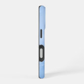 Coque iPhone 16 Marbre Abstrait Motif Bleu Clair (Côté droit)