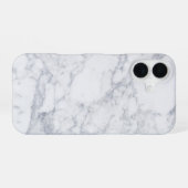 Coque iPhone 16 Marbre blanc (Verso Horizontal)