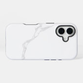 Coque iPhone 16 Marbre Blanc  (Verso Horizontal)
