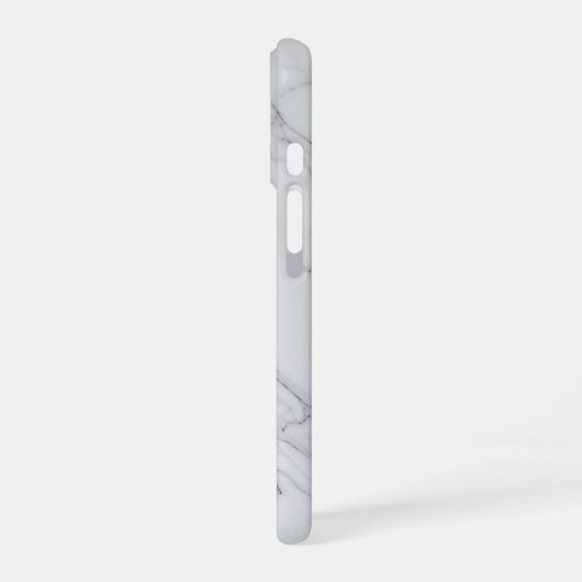 Coque iPhone 16 Marbre blanc (Côté gauche)