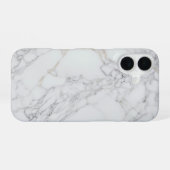 Coque iPhone 16 Marbre blanc (Verso Horizontal)