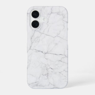 Coque iPhone 16 Marbre blanc élégant