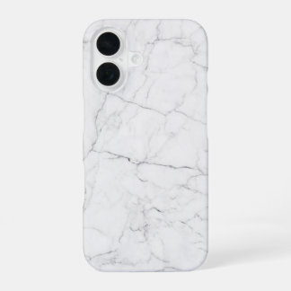 Coque iPhone 16 Marbre blanc élégant