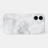 Coque iPhone 16 Marbre Blanc Élégant (Verso Horizontal)