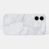 Coque iPhone 16 Marbre blanc Motif Boho Chic (Verso Horizontal)