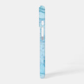 Coque iPhone 16 Marbre bleu (Côté gauche)