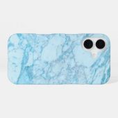 Coque iPhone 16 Marbre bleu (Verso Horizontal)