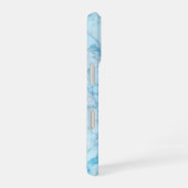 Coque iPhone 16 Marbre bleu (Côté droit)