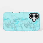 Coque iPhone 16 Marbre bleu (Verso Horizontal)