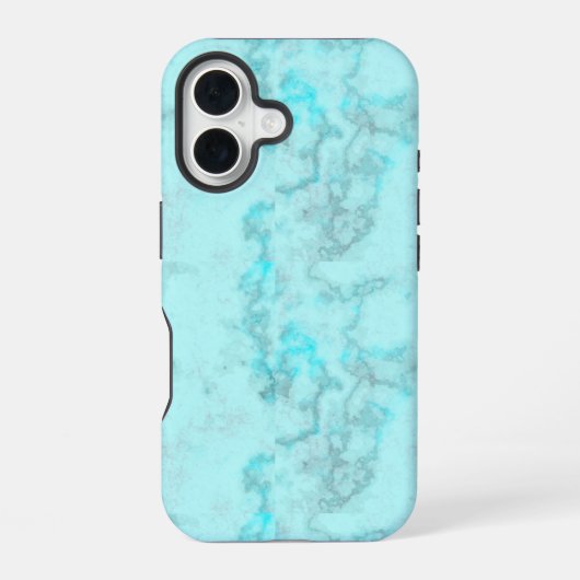 Coque iPhone 16 Marbre bleu (Verso)