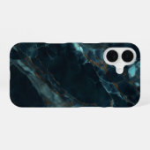 Coque iPhone 16 Marbre bleu (Verso Horizontal)