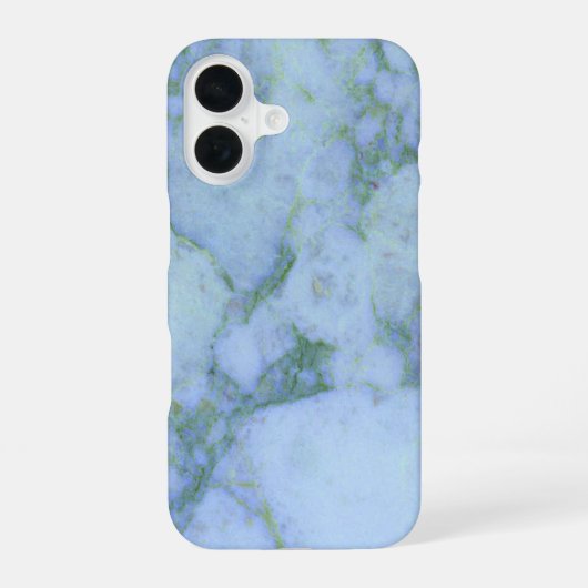 Coque iPhone 16 Marbre bleu (Verso)