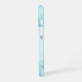 Coque iPhone 16 Marbre bleu clair (Côté gauche)