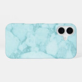 Coque iPhone 16 Marbre bleu clair (Verso Horizontal)