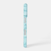 Coque iPhone 16 Marbre bleu clair (Côté droit)