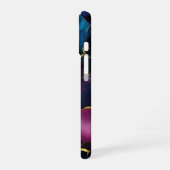 Coque iPhone 16 Marbre Impérial Améthyste Luxe Violet Turquoise (Côté gauche)