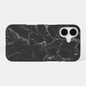 Coque iPhone 16 Marbre noir (Verso Horizontal)