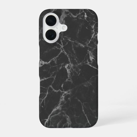 Coque iPhone 16 Marbre noir (Verso)
