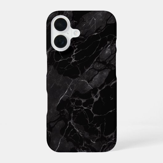 Coque iPhone 16 Marbre noir (Verso)