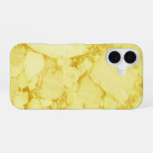 Coque iPhone 16 Marbre or clair (Verso Horizontal)