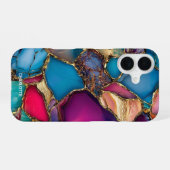 Coque iPhone 16 Marbre pierre or élégant moderne (Verso Horizontal)