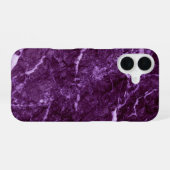 Coque iPhone 16 Marbre pourpre (Verso Horizontal)