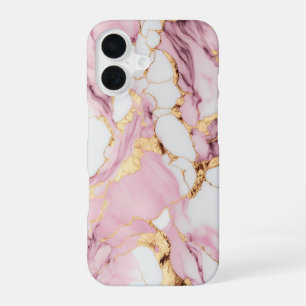 Coque iPhone 16 Marbre rose