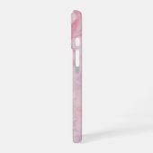 Coque iPhone 16 Marbre rose (Côté gauche)