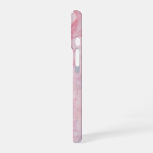 Coque iPhone 16 Marbre rose (Côté gauche)