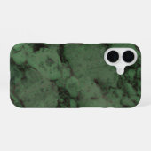 Coque iPhone 16 Marbre Vert Foncé (Verso Horizontal)