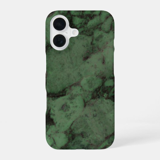 Coque iPhone 16 Marbre Vert Foncé (Verso)