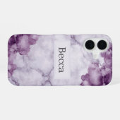 Coque iPhone 16 Marbre Violet (Verso Horizontal)