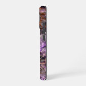 Coque iPhone 16 Marbre violet de granit violet de pierre classique (Côté gauche)