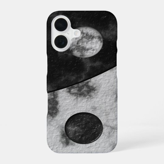 Coque iPhone 16 Marbre Yin Yang (Verso)