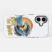 Coque iPhone 16 Marcher la vague (Verso Horizontal)