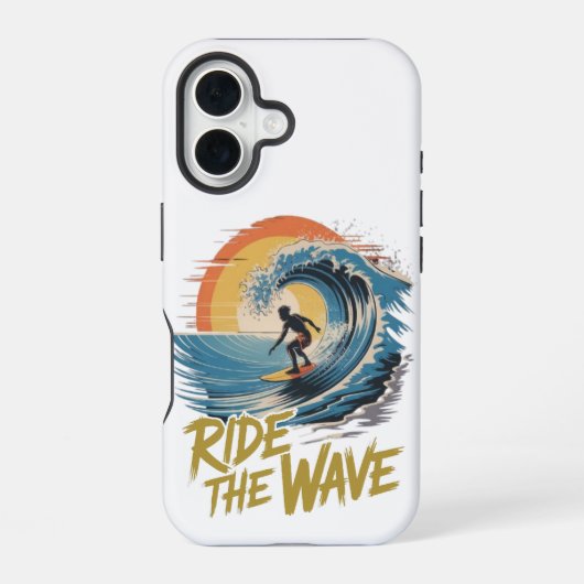 Coque iPhone 16 Marcher la vague (Verso)