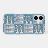 Coque iPhone 16 Marching Baritone Crosshatch (Verso Horizontal)