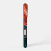 Coque iPhone 16 Marée Rouge Abstraite (Côté droit)