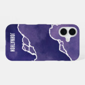 Coque iPhone 16 Marées côtières violettes (Verso Horizontal)