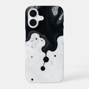 Coque iPhone 16 Marées Sombres : Un Chef-d'œuvre Monochrome