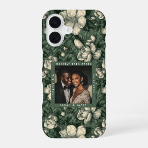 Coque iPhone 16 Mariage de Fleurs Sauvages sur le Thème des Garden