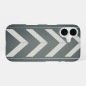 Coque iPhone 16 Marquage routier Chevron Rétro (Verso Horizontal)