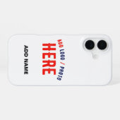 COQUE iPhone 16 MARQUE BLANCHE MODERNE ET PERSONNALISABLE VÉRIFIÉE (Verso Horizontal)