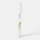 Coque iPhone 16 Marque géométrique Monogramme Or (Côté droit)