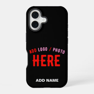 COQUE iPhone 16 MARQUE NOIRE PERSONNALISABLE MODERNE ÉLÉGANTE VÉRI